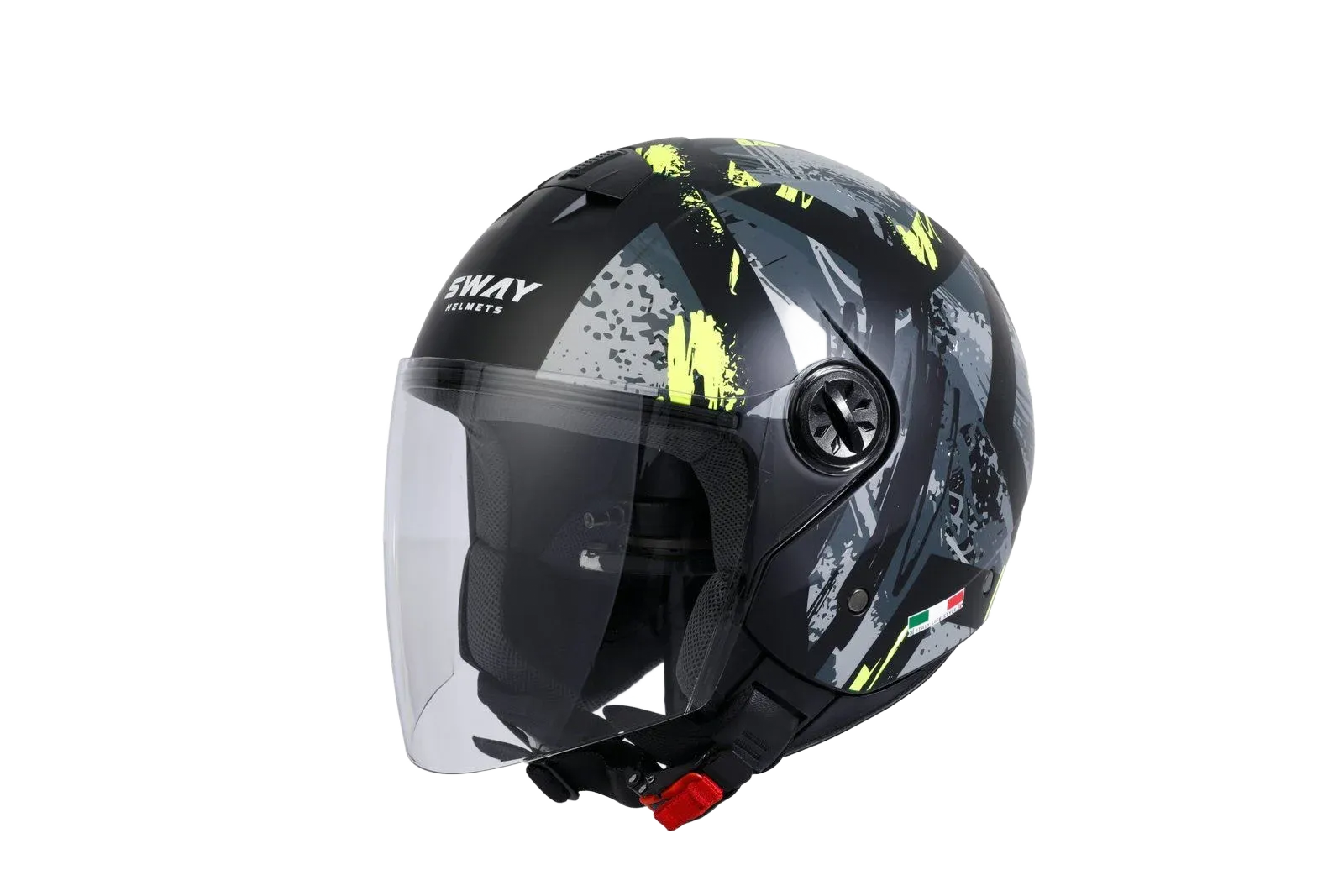 SWAY SW 715 POISON Black Grey Yellow Yarım Kask