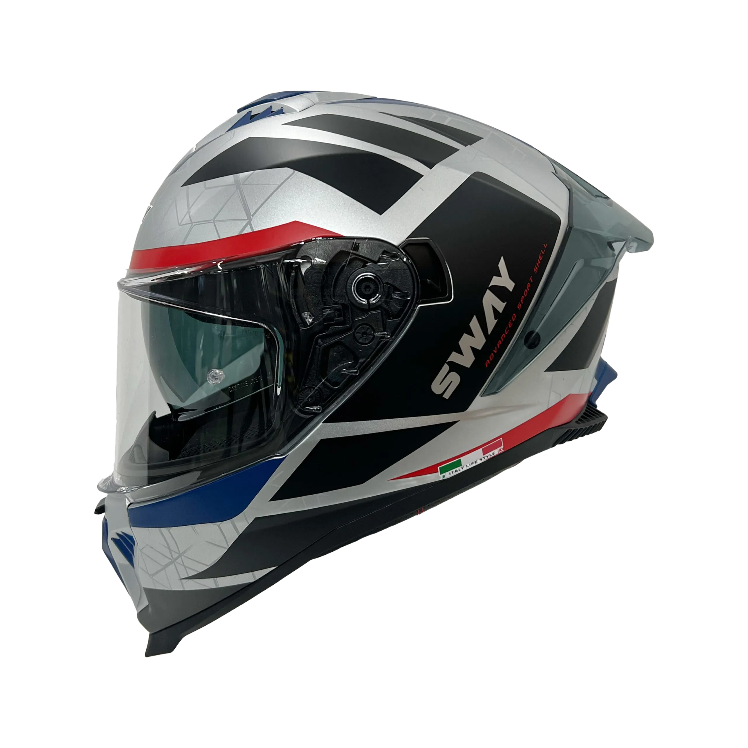 SWAY SW 865 EVOQUE White Black Red Full Face