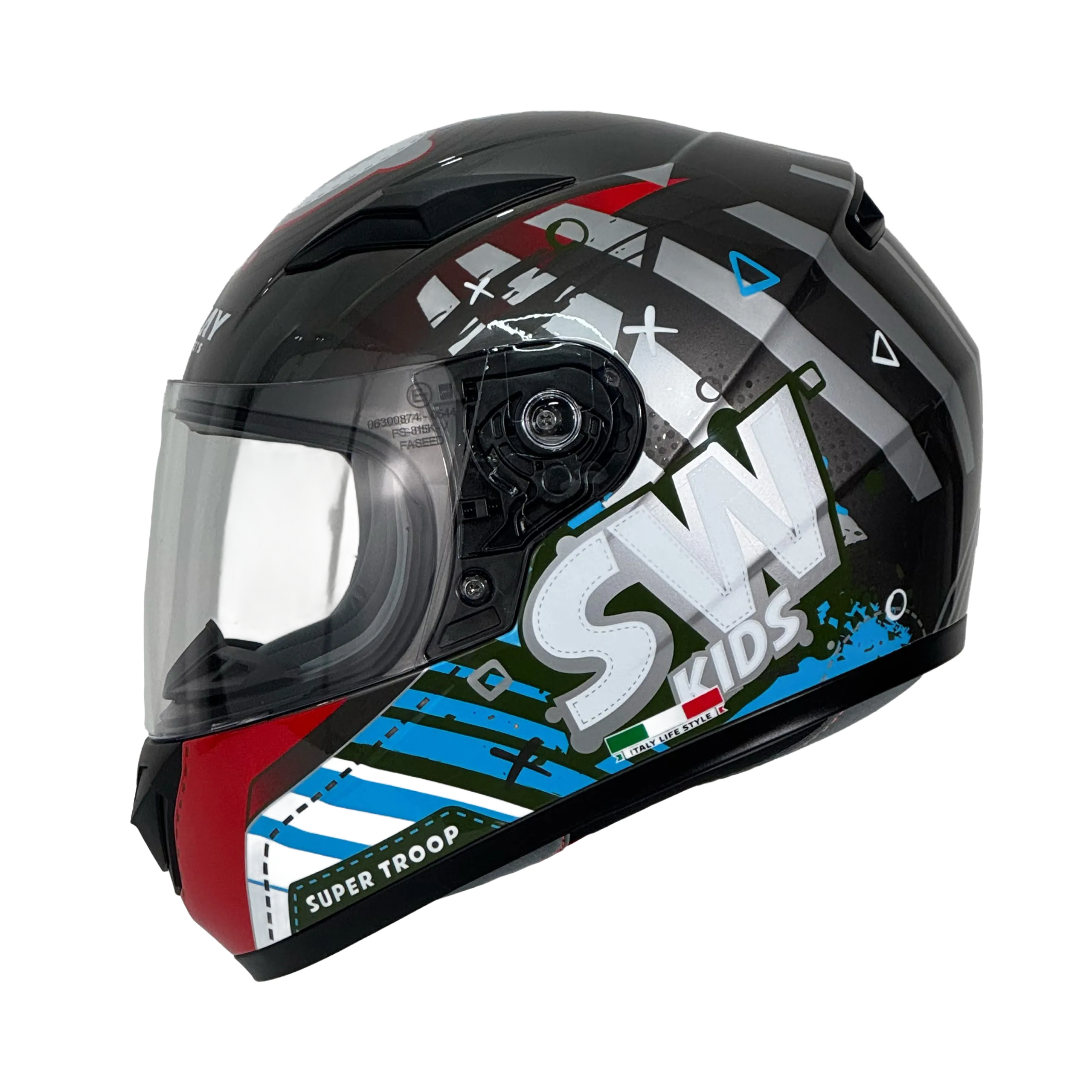 SWAY SW 815K ALIEN Titenium Full Face Çocuk Kaskı